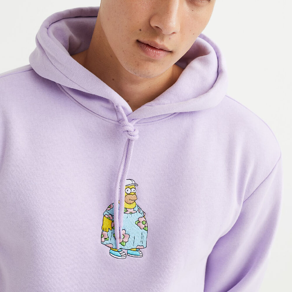 Худи H&M The Simpsons Regular Fit, светло-сиреневый – заказать из-за рубежа  в «CDEK.Shopping»