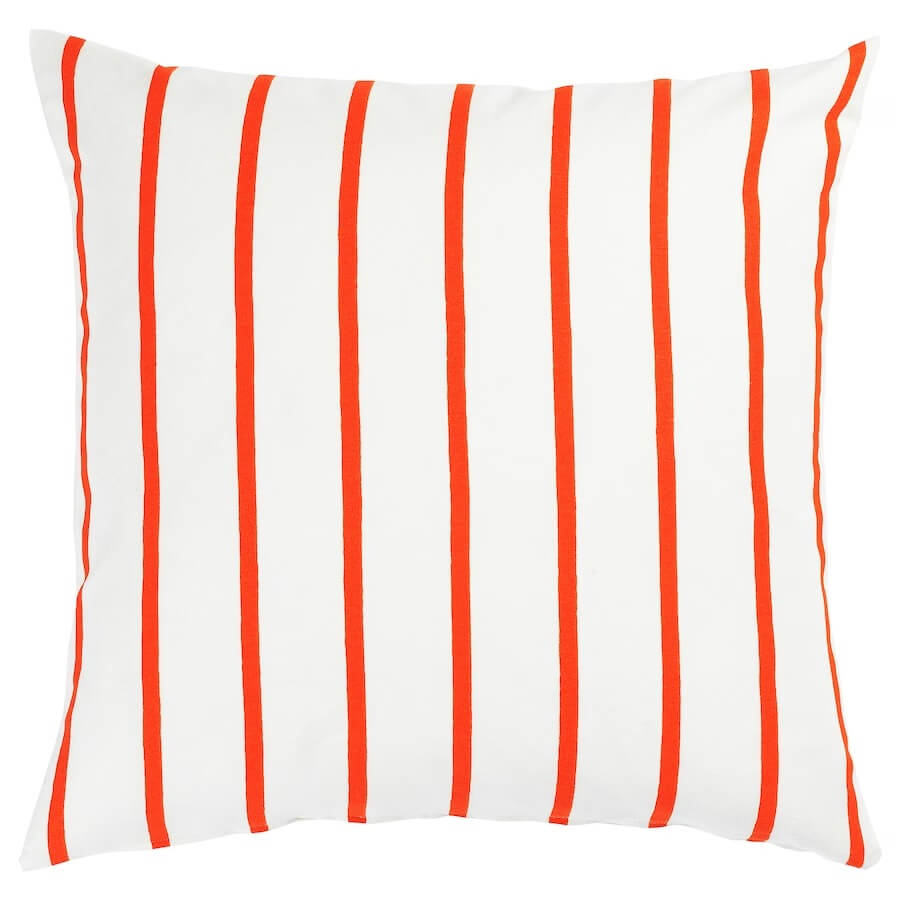 Чехол для подушки Ikea Nickfibbla, 50*50 см, белый/оранжевый чехол для подушки ikea asveig 40 58 см темно бирюзовый