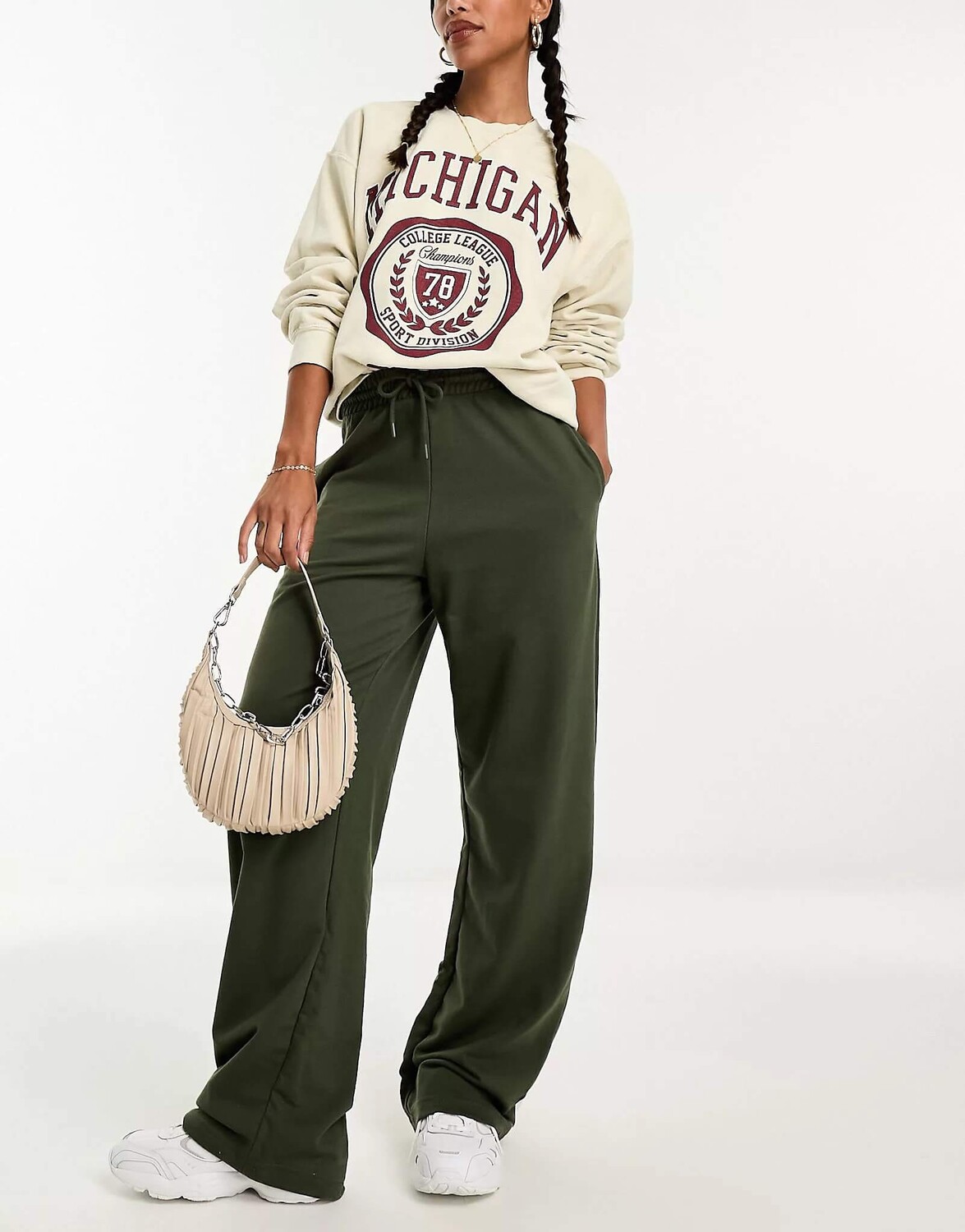 

Джоггеры New Look Wide Leg, зеленый