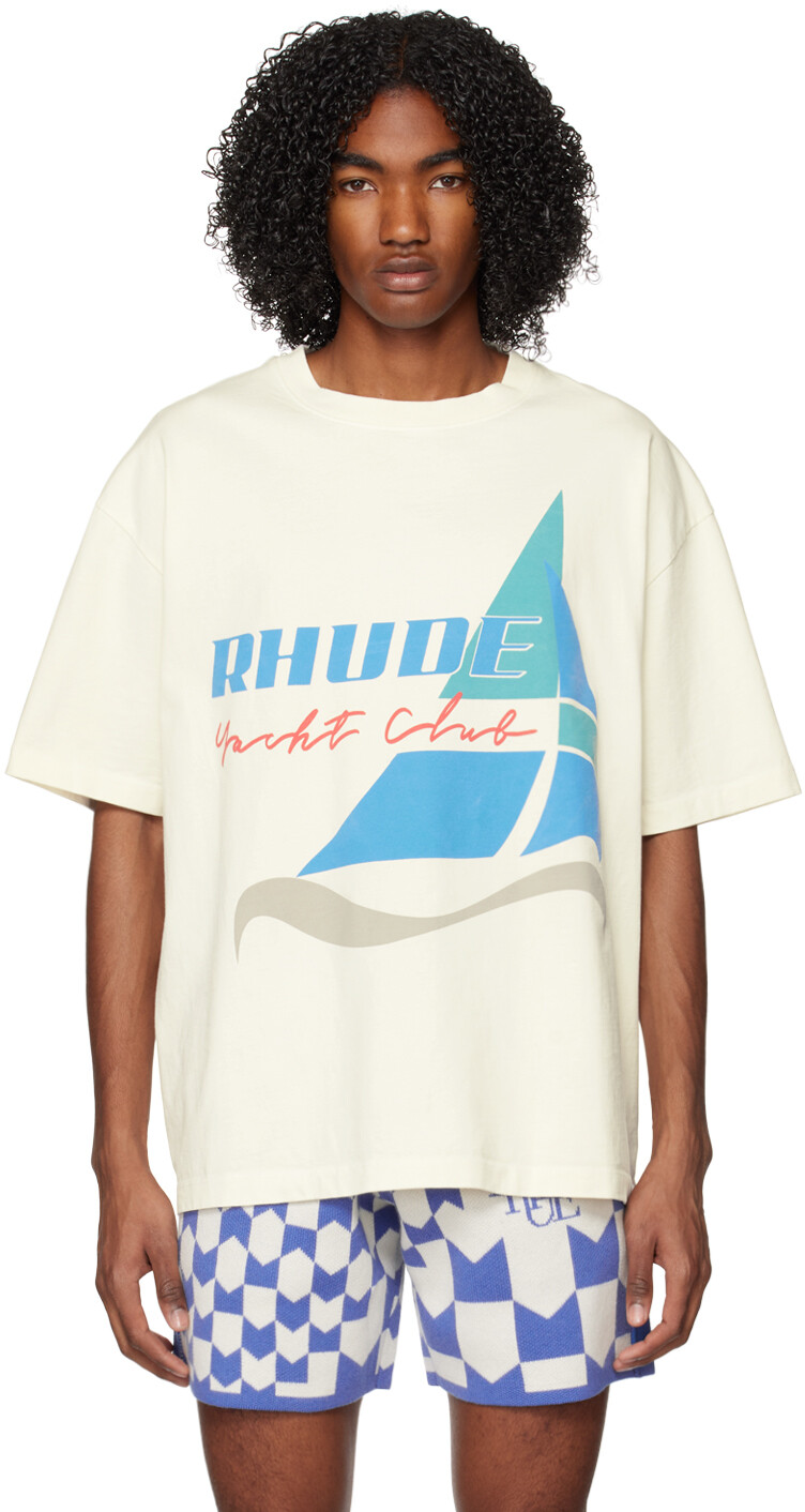 

Футболка Off-White с надписью «Яхт-клуб» Rhude
