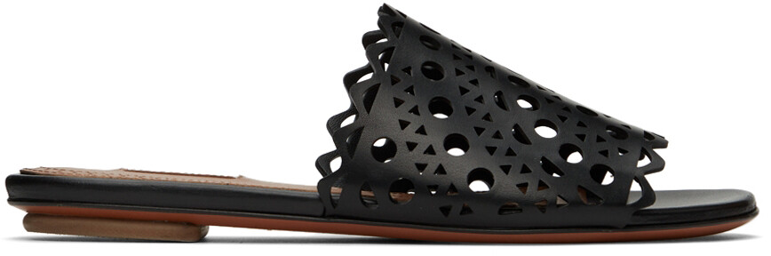 

Черные кожаные шлепанцы Vienne ALAÏA