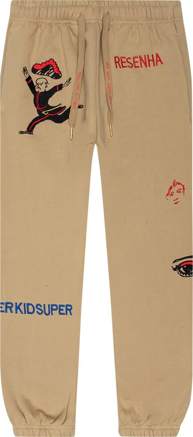 

Спортивные брюки KidSuper Super Sweatpants 'Tan', загар