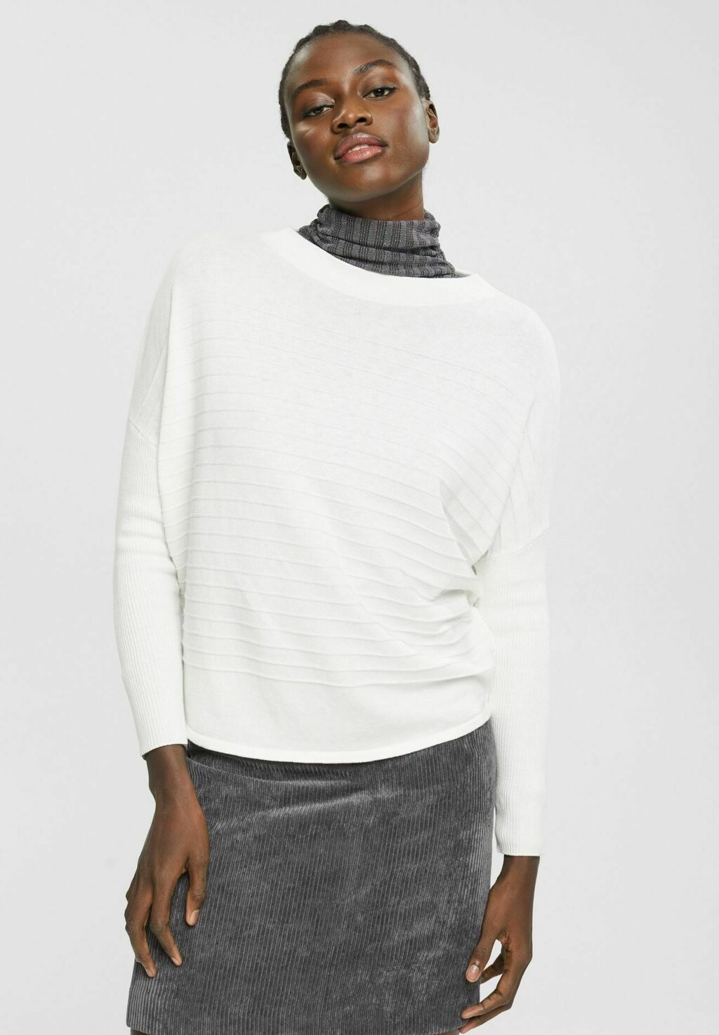 

Джемпер Esprit Striped, кремовый, Бежевый;белый
