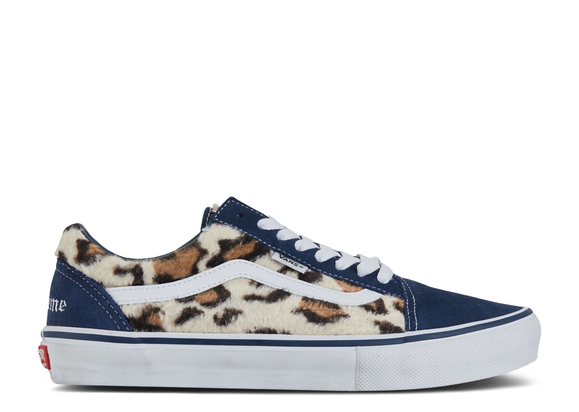Кроссовки Vans Supreme X Skate Old Skool 'Leopard Pack - Navy', синий