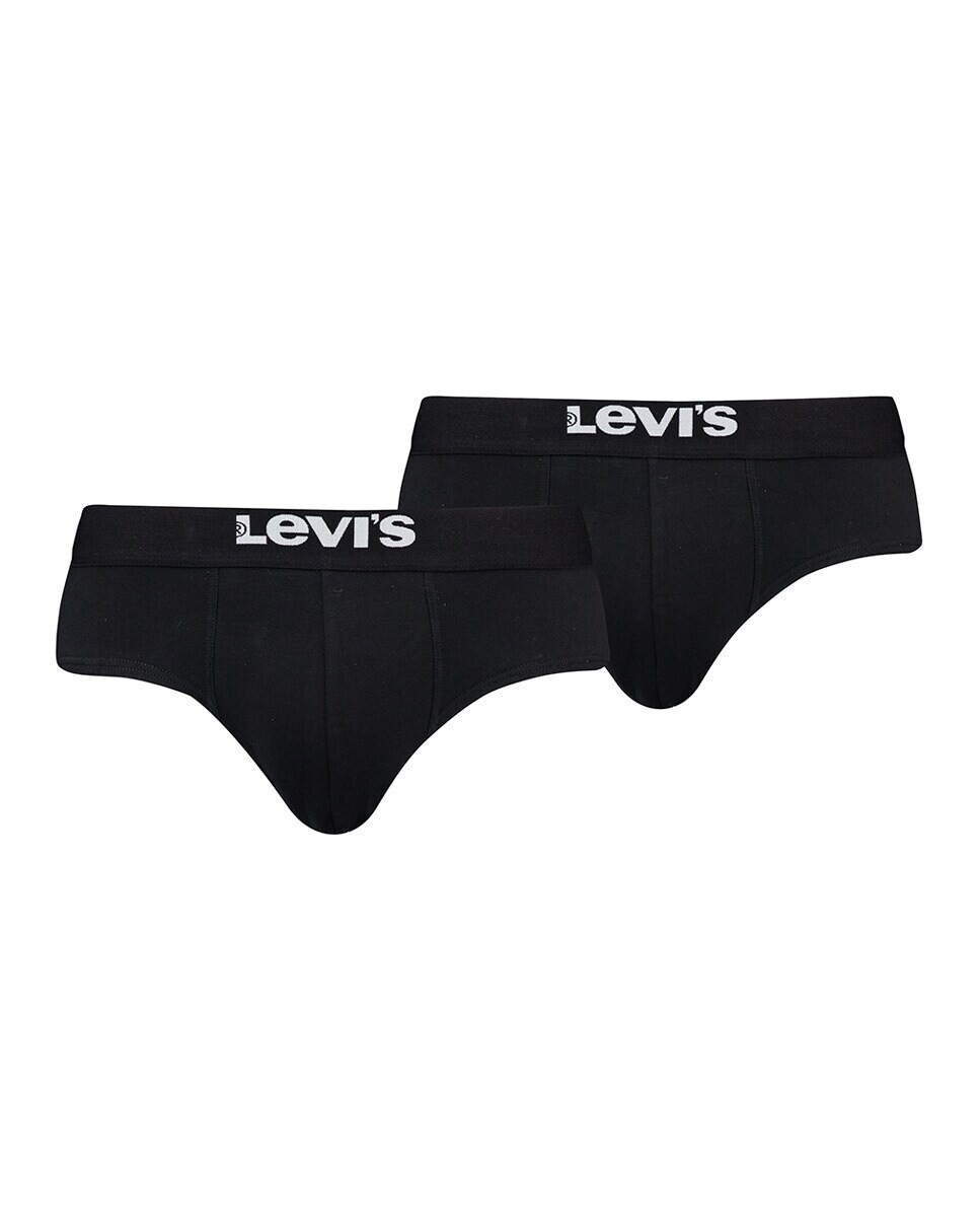 

Набор из 2 мужских боксеров однотонных цветов из натурального хлопка Levi's, черный