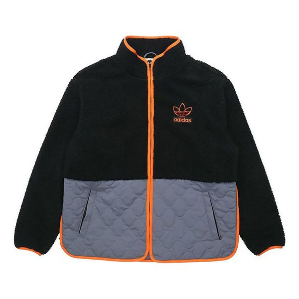 

Куртка Adidas originals Big Trfl Sherpa Stitching Lamb Wool Casual Sports Black, Черный