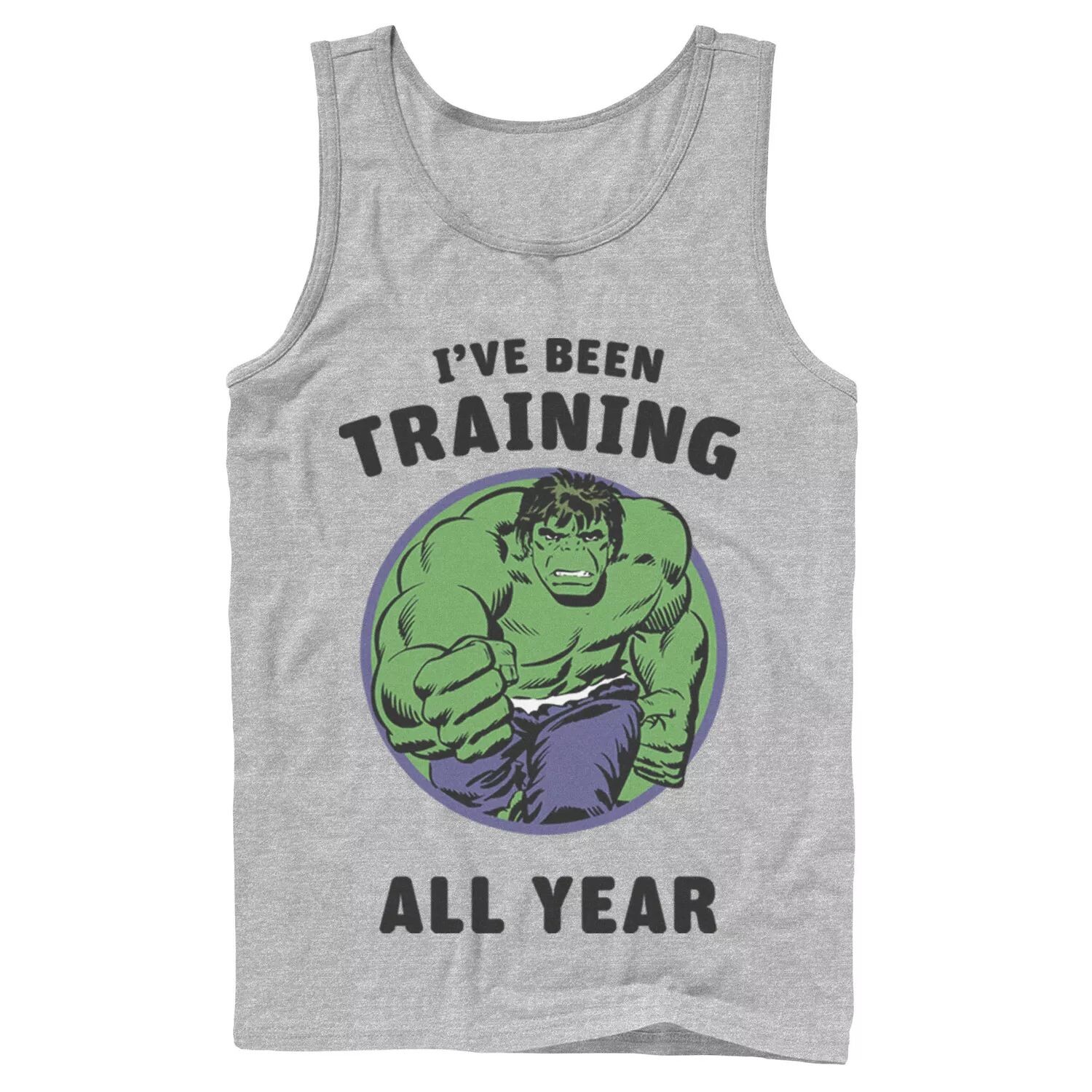 

Мужская майка Marvel Avengers Hulk «Я тренировался круглый год» Licensed Character