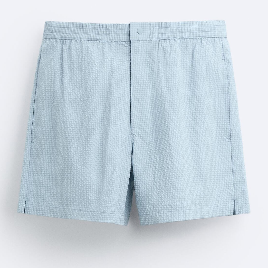Плавательные шорты Zara Textured, голубой плавательные шорты zara geometric print голубой