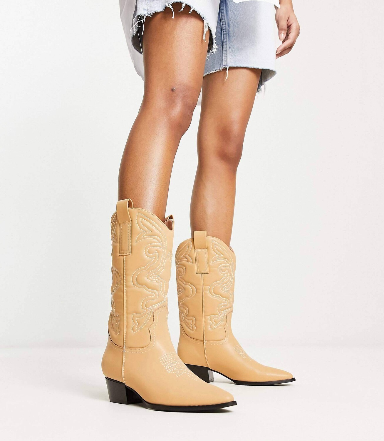 

Сапоги Glamorous Wide Fit Knee Western, бежевый