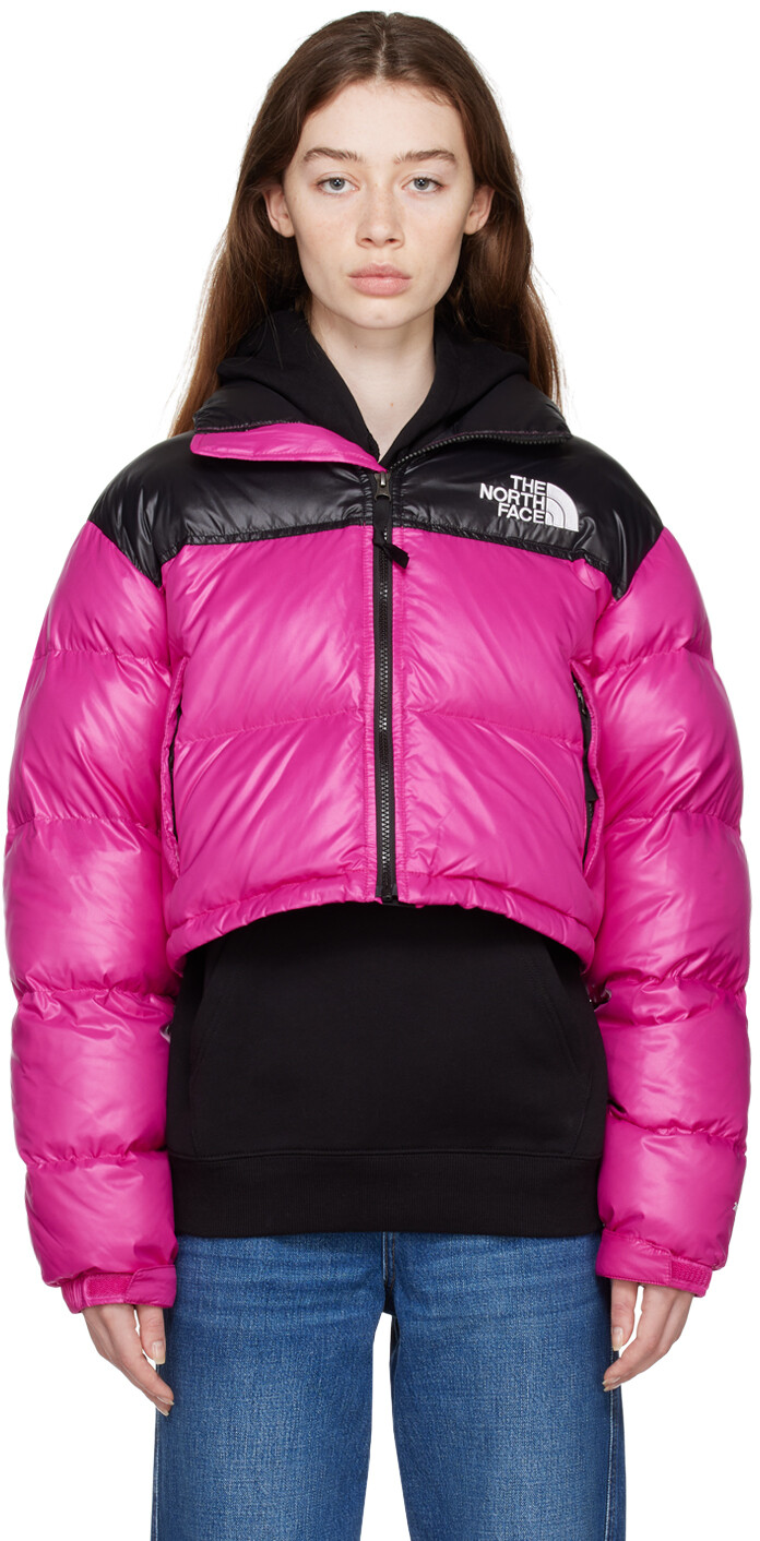 

Розовый короткий пуховик Nuptse The North Face