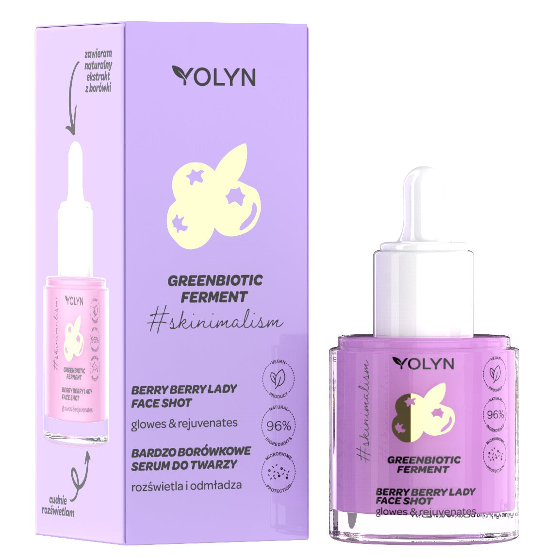 

Yolyn Greenbiotic Ferment осветляющая сыворотка для лица Very Blueberry 20мл