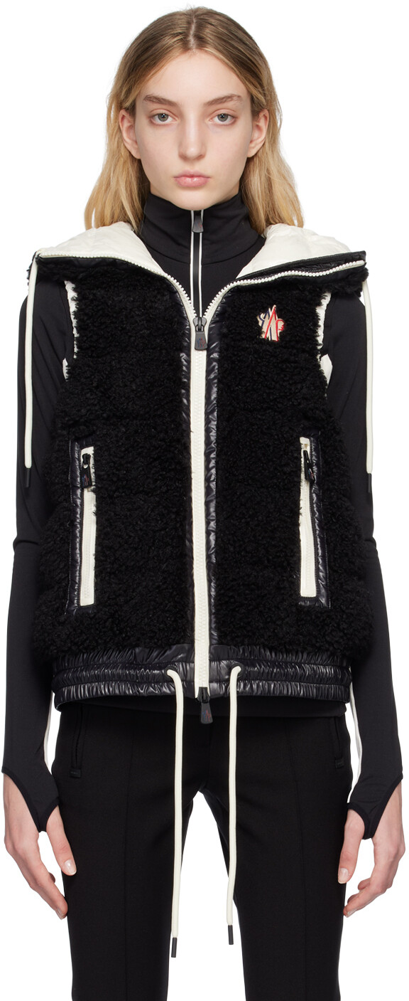 

Черный жилет из плюшевого пуха Moncler Grenoble