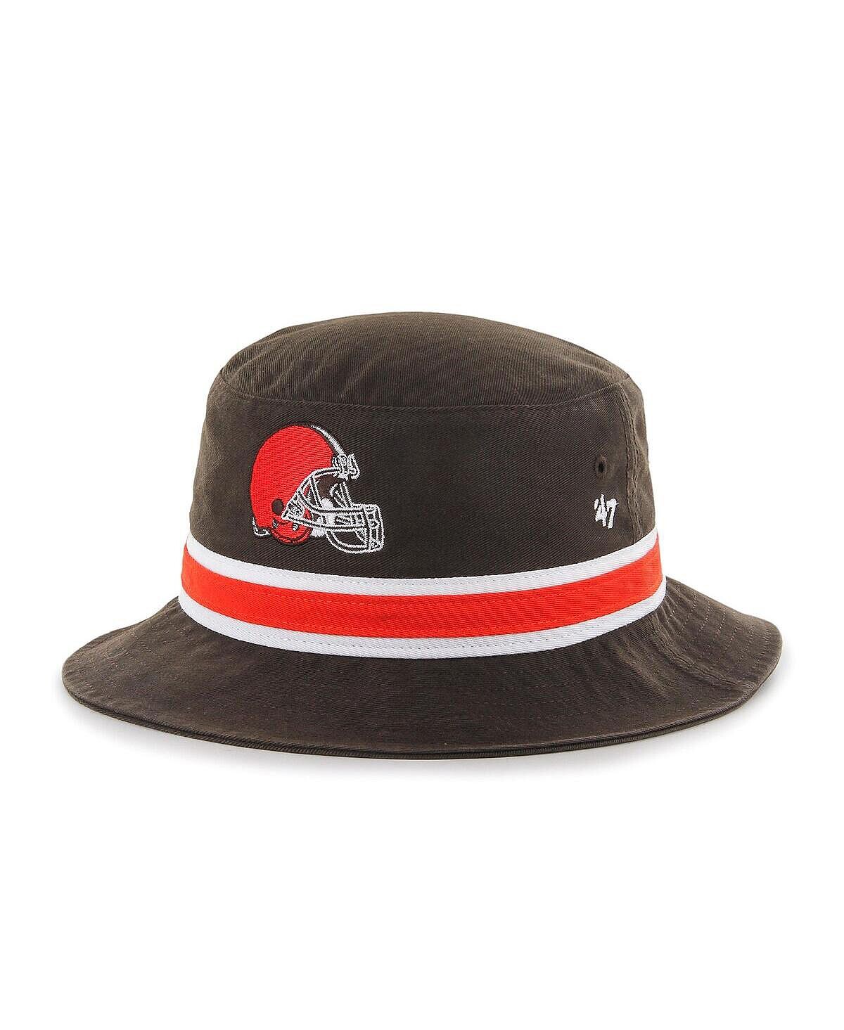 

Мужская коричневая панама с логотипом Cleveland Browns в полоску '47 Brand