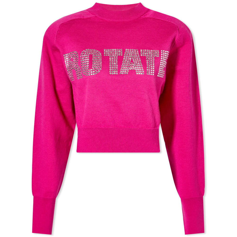 

Джемпер ROTATE Firm Knitted Rhinestone Logo Jumper, Розовый