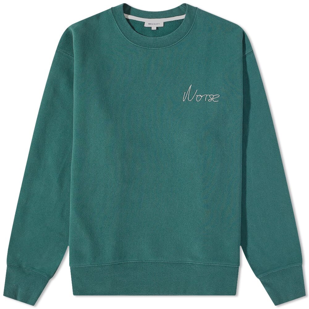 

Толстовка Norse Projects Arne Chain Stitch Logo Crew Sweat, Зеленый