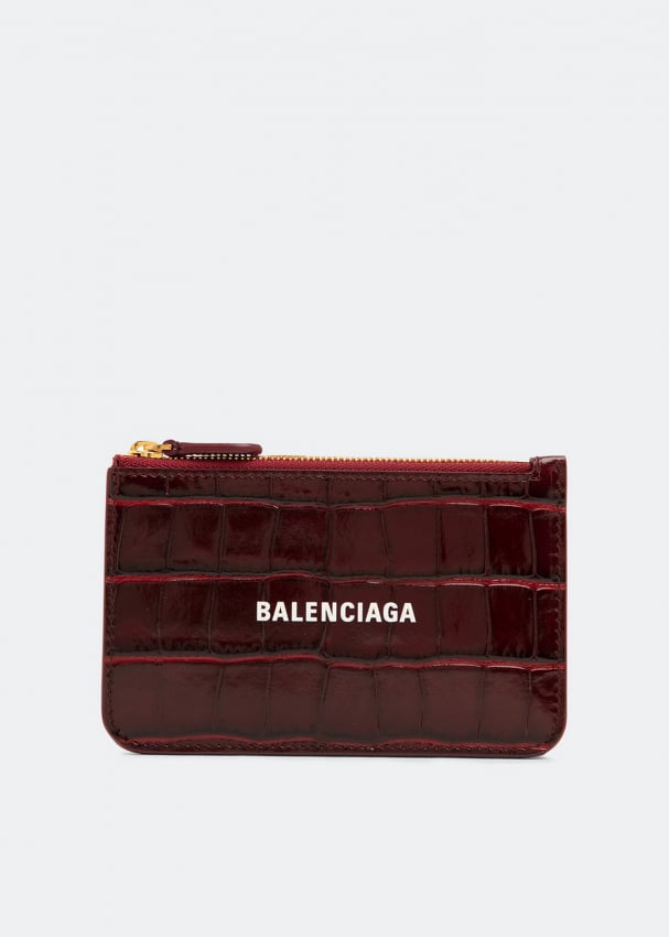 Картхолдер BALENCIAGA Long cash coin & cardholder, красный бежевая длинная визитница теплая balenciaga