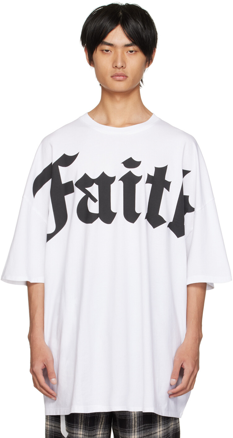 

Белая футболка свободного кроя Faith Connexion