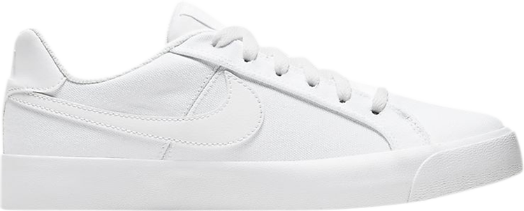 Лимитированные кроссовки Nike Wmns Court Royale AC Canvas 'Triple White', белый - фото