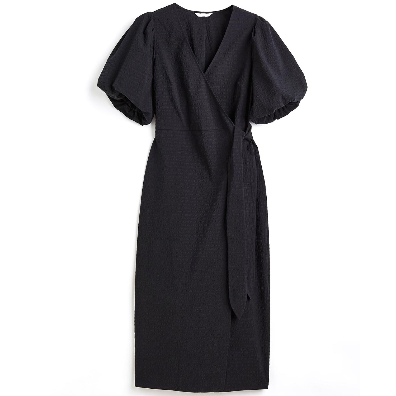

Платье H&M Puff-sleeved Wrap, черный