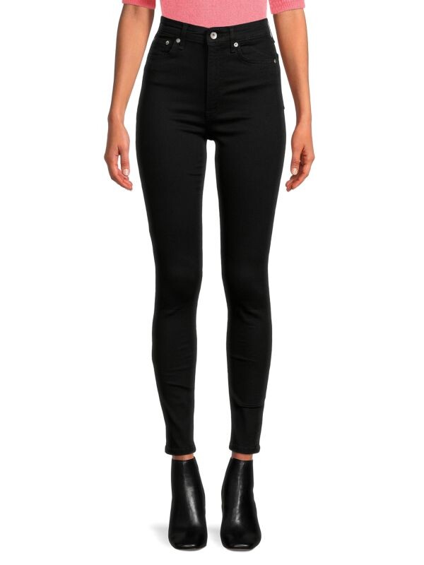 

Джинсы скинни nina с высокой посадкой rag & bone Black