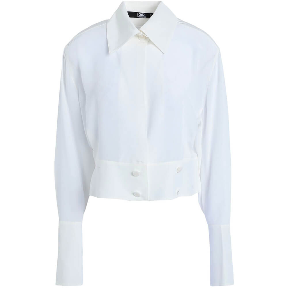 

Рубашка Karl Lagerfeld Silk Archive, белый