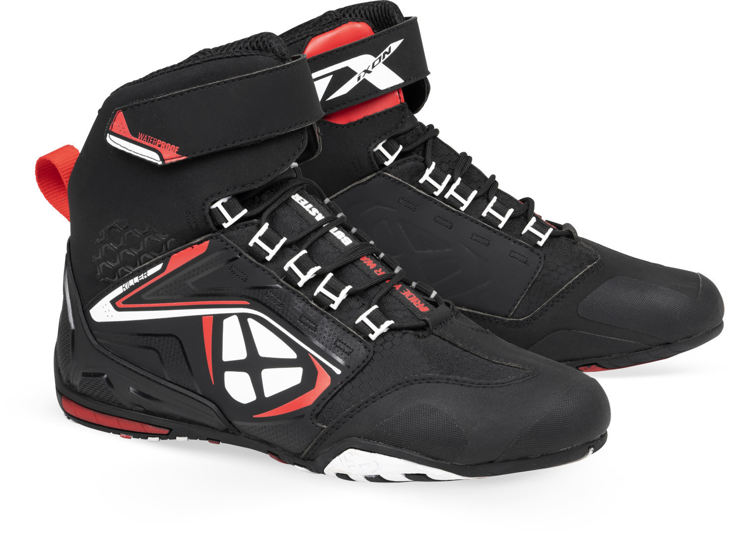 Ботинки Ixon Killer WP Мотоциклетные, черно-бело-красные ботинки женские черно красные