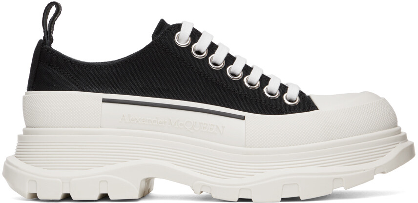 

Черно-белые кроссовки Slick Alexander McQueen, Черный