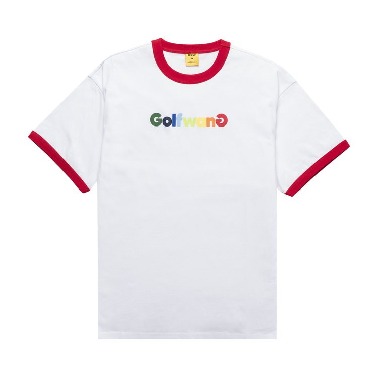 цена Футболка GOLF WANG Happy Logo Ringer Tee 'White/Red', белый