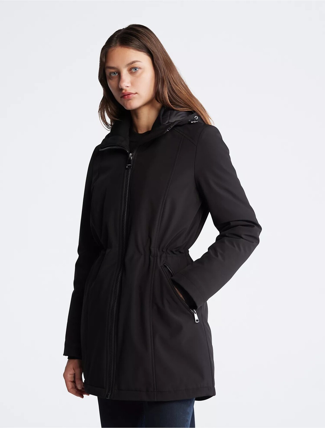 

Куртка Calvin Klein Cinched Waist Anorak, черный