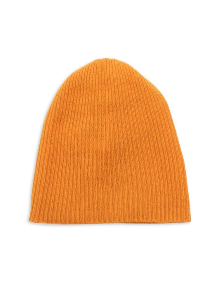 

Шапка-бини из смесовой шерсти в рубчик Portolano, цвет Tangerine