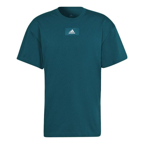 2024 women puff sleeve o neck top Футболка Adidas Round Neck Short Sleeve Green, Зеленый
