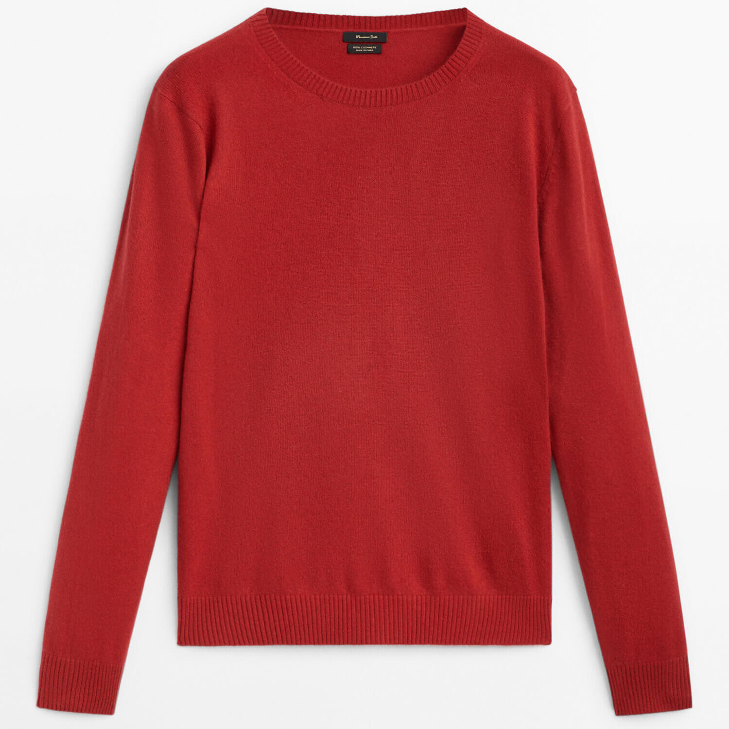 

Свитер Massimo Dutti 100% Cashmere Crew Neck, красный