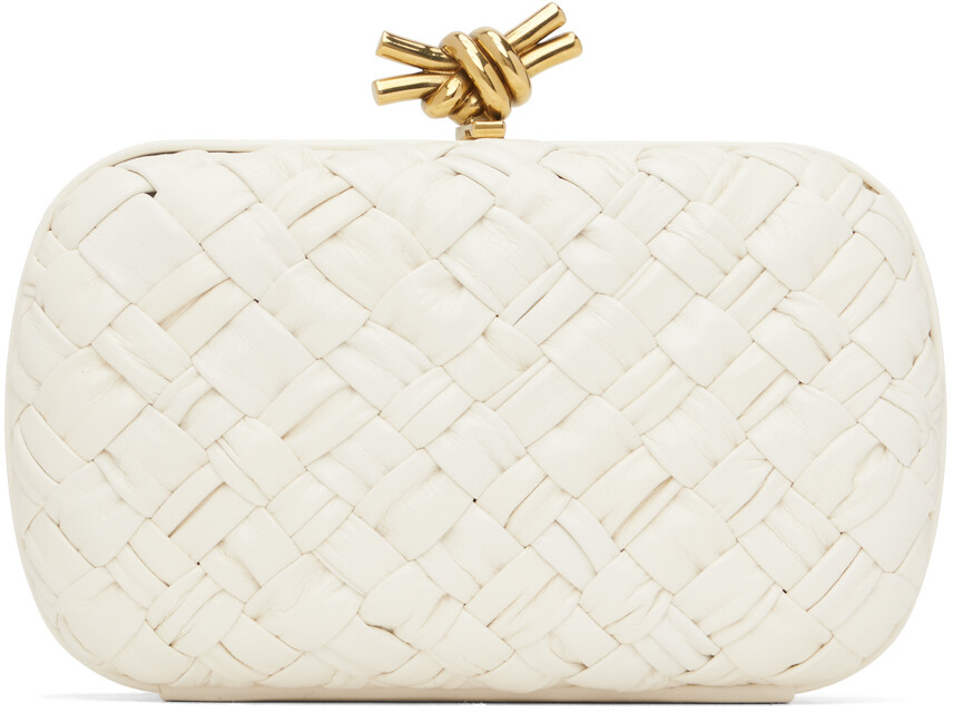 

Клатч Off-White с узлом Bottega Veneta
