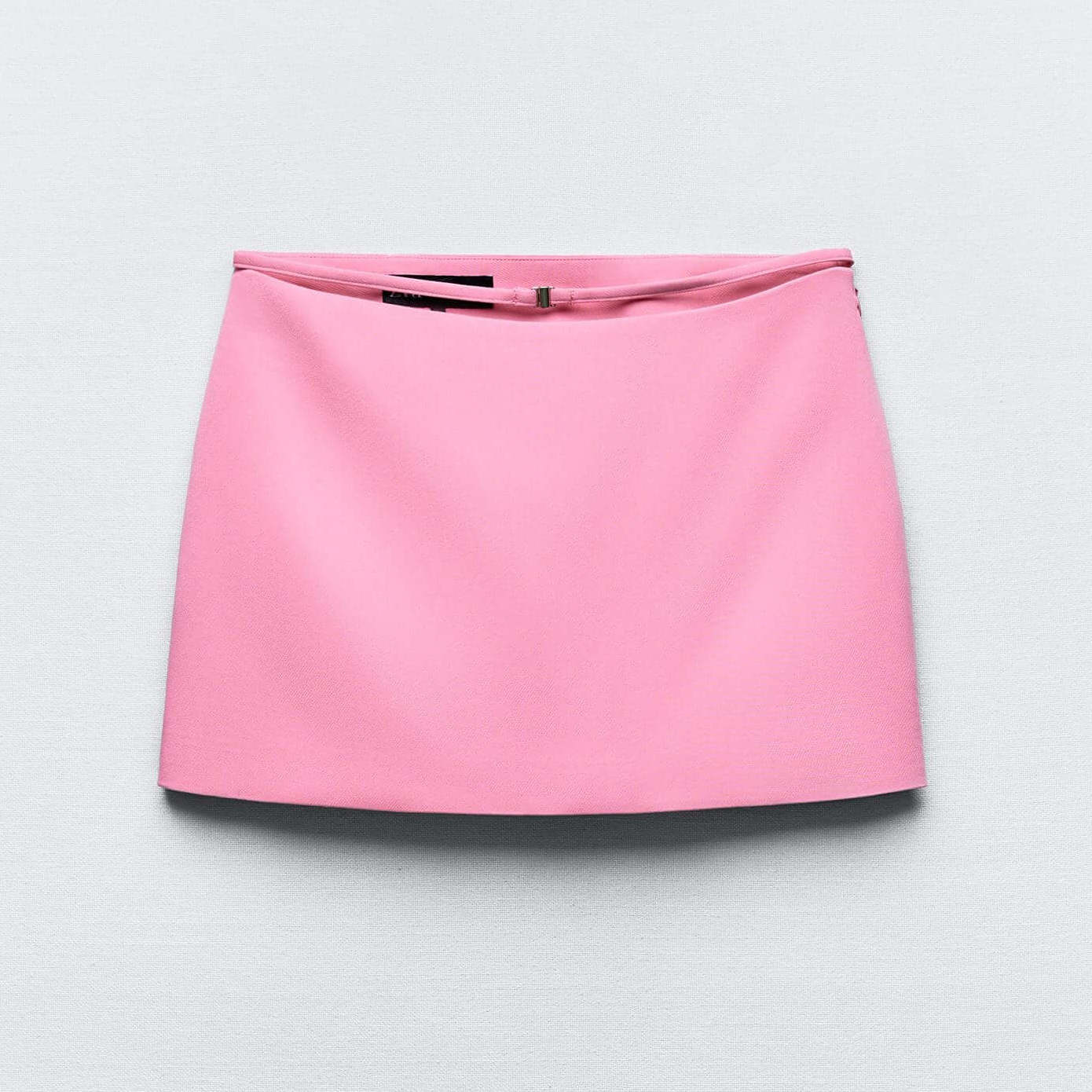 Юбка-мини Zara Cut-Out, розовый юбка мини с квадратной пряжкой i am studio бежевый s