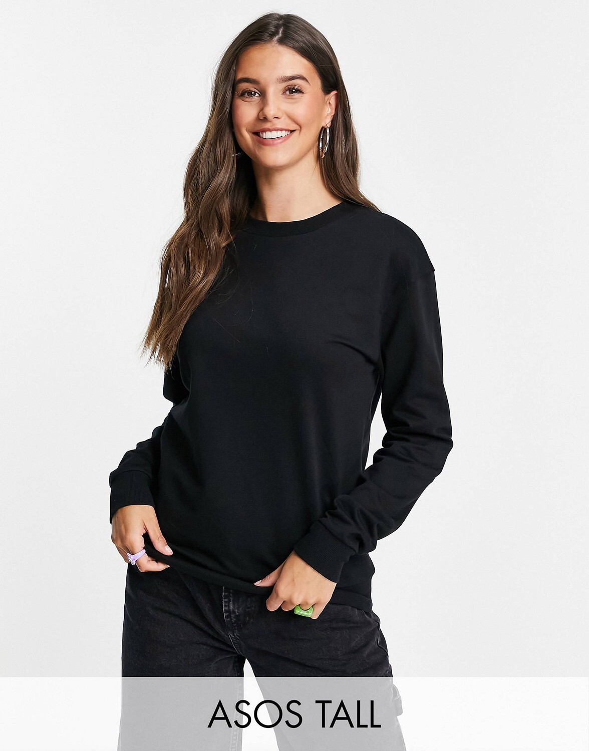 

Черная толстовка ASOS DESIGN Tall, Черный