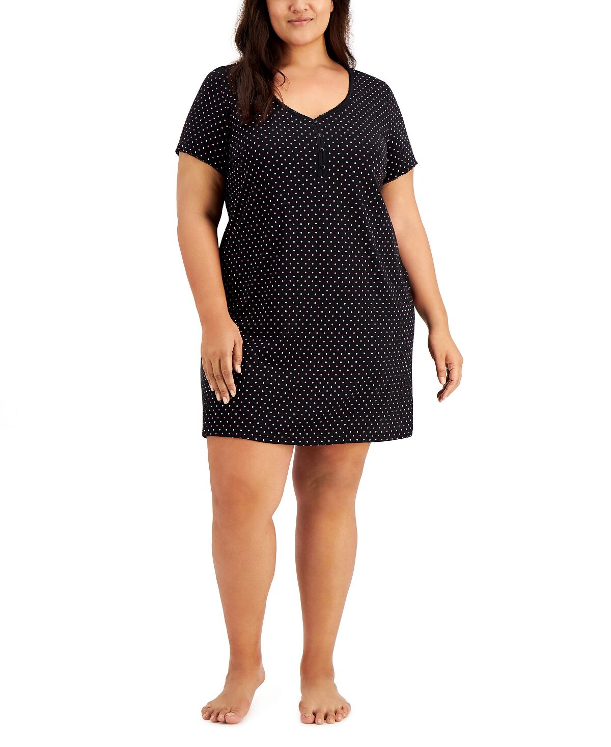 

Рубашка для сна everyday cotton plus size, созданная для macy's Charter Club, мульти