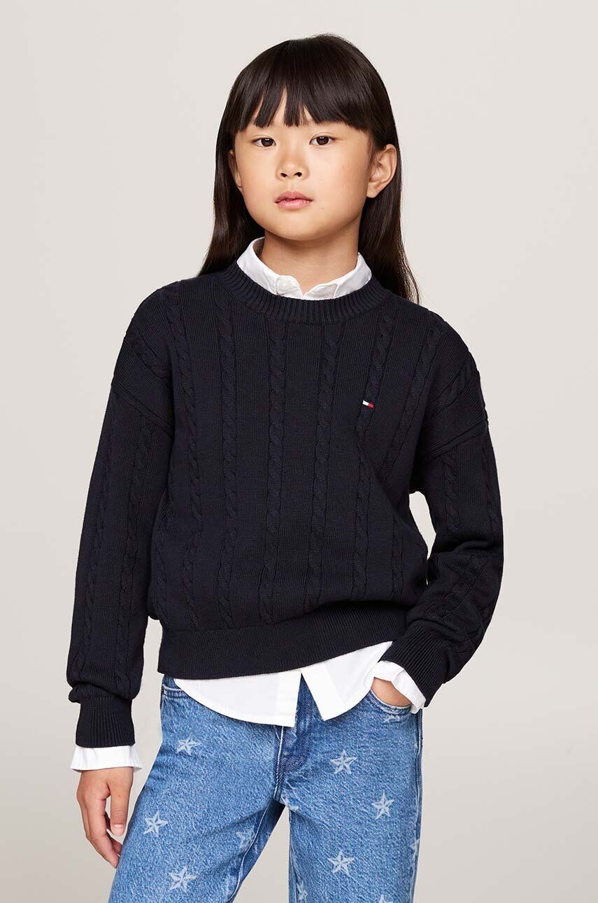 

Детский свитер Tommy Hilfiger из смесовой шерсти, темно-синий