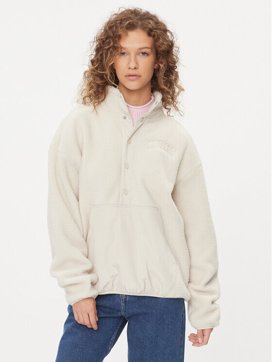 

Флисовая куртка оверсайз Tommy Jeans, бежевый