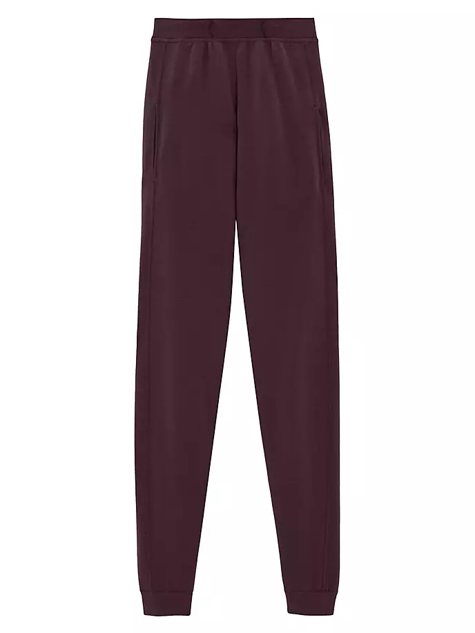 Спортивные штаны из шерсти Saint Laurent, цвет prune