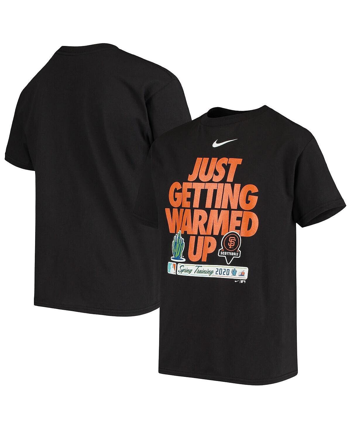 

Черная футболка Big Boys San Francisco Giants 2020 Spring Training Just Get Warm Up Nike