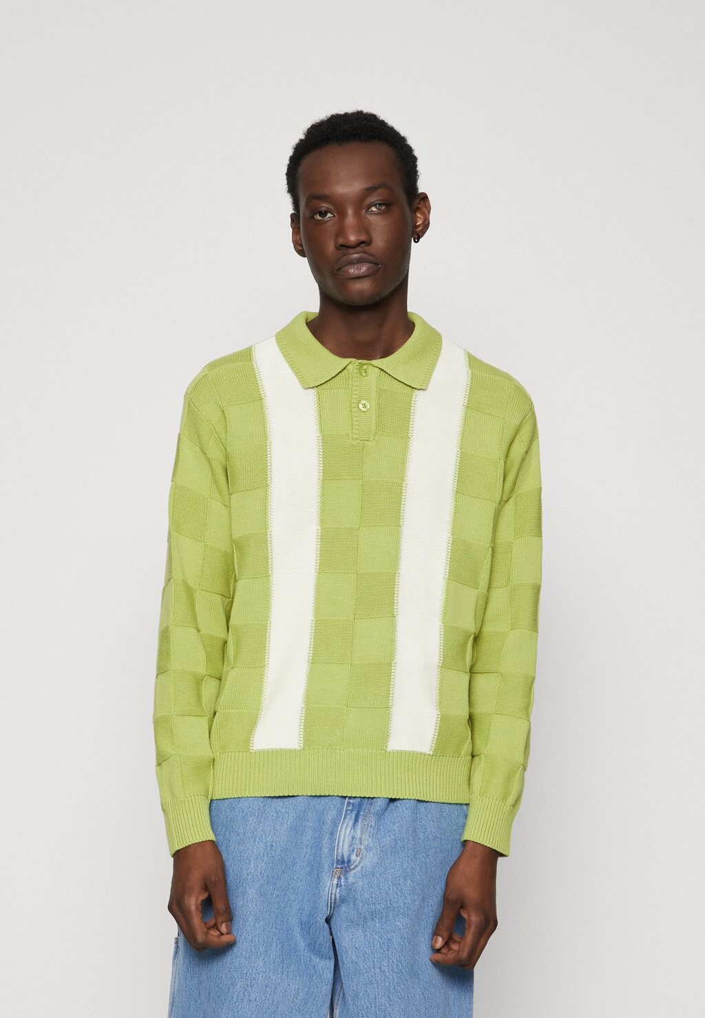 

Джемпер ALBERT POLO SWEATER UNISEX Obey Clothing, цвет tarragon green multi