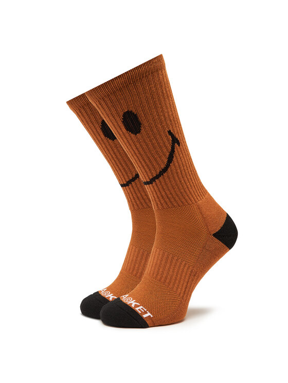 Высокие носки унисекс Market, коричневый market smiley mini