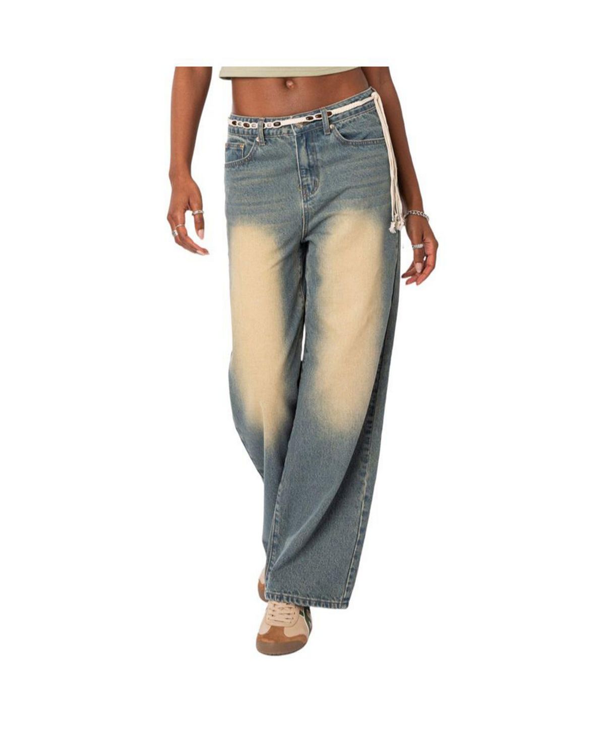 Женские потертые мешковатые джинсы с низкой посадкой Braya Edikted
