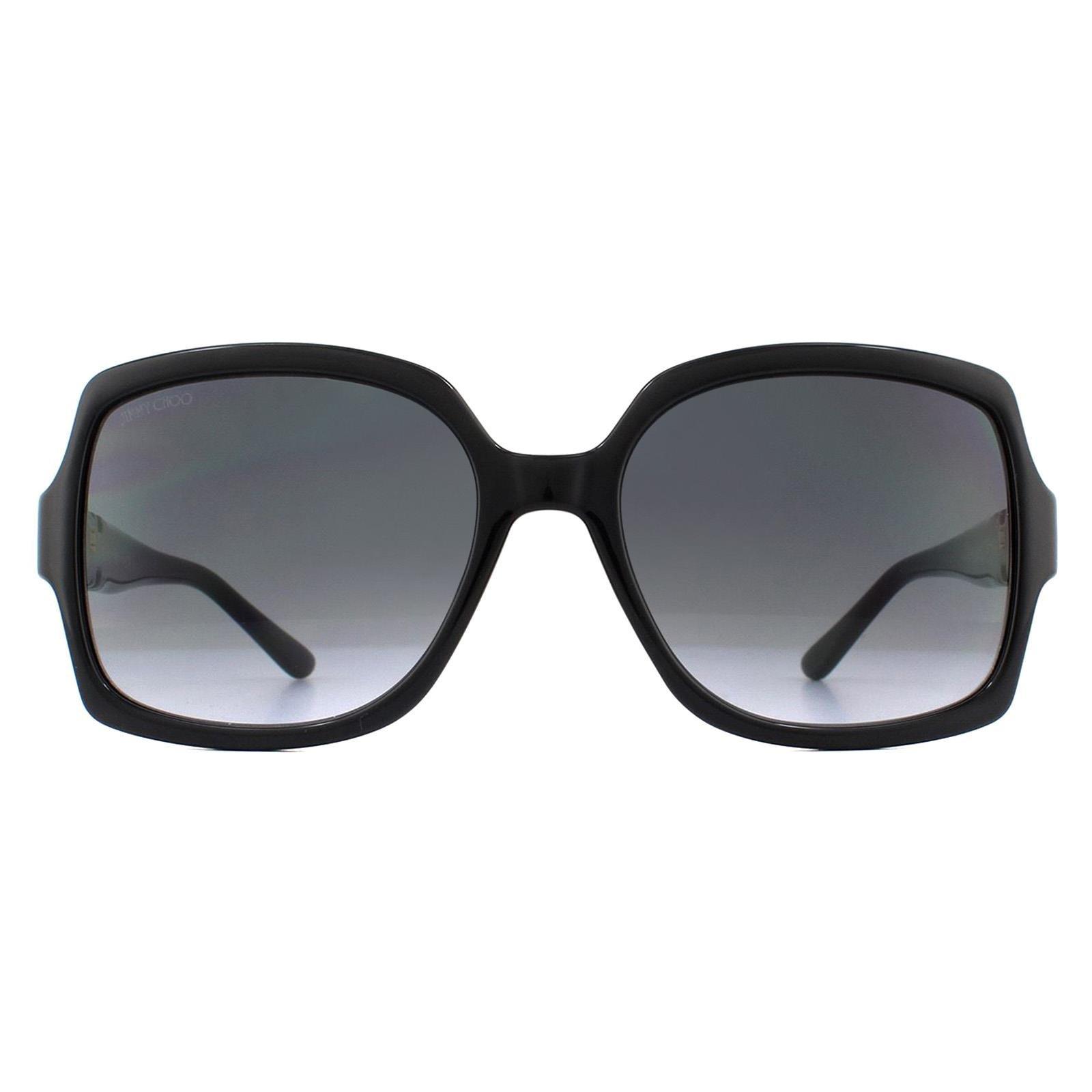 Квадратные черные темно-серые солнцезащитные очки с градиентом SAMMI/G/S Jimmy Choo, черный jimmy choo jim sonja g n s 807 9o 55 черный ацетат