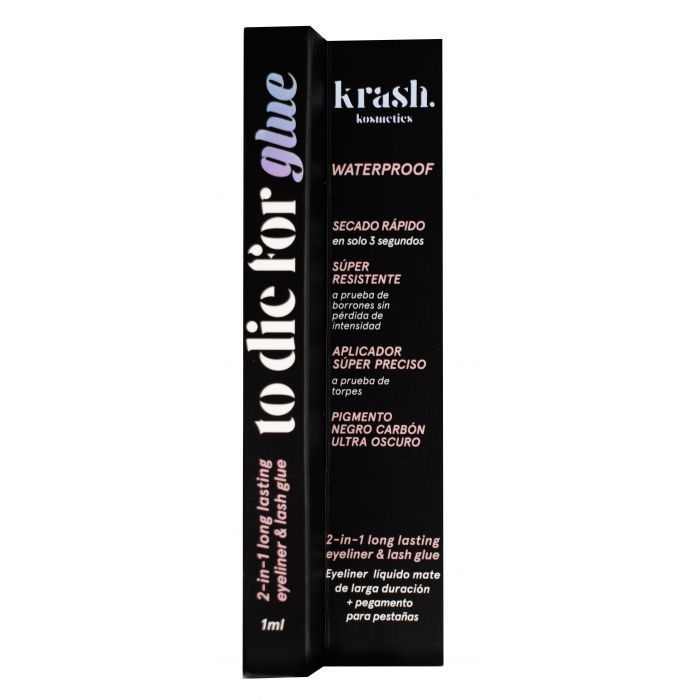Подводка для глаз Eyeliner Líquido con Pegamento To Die for Glue Krash Kosmetics, Carbon Black