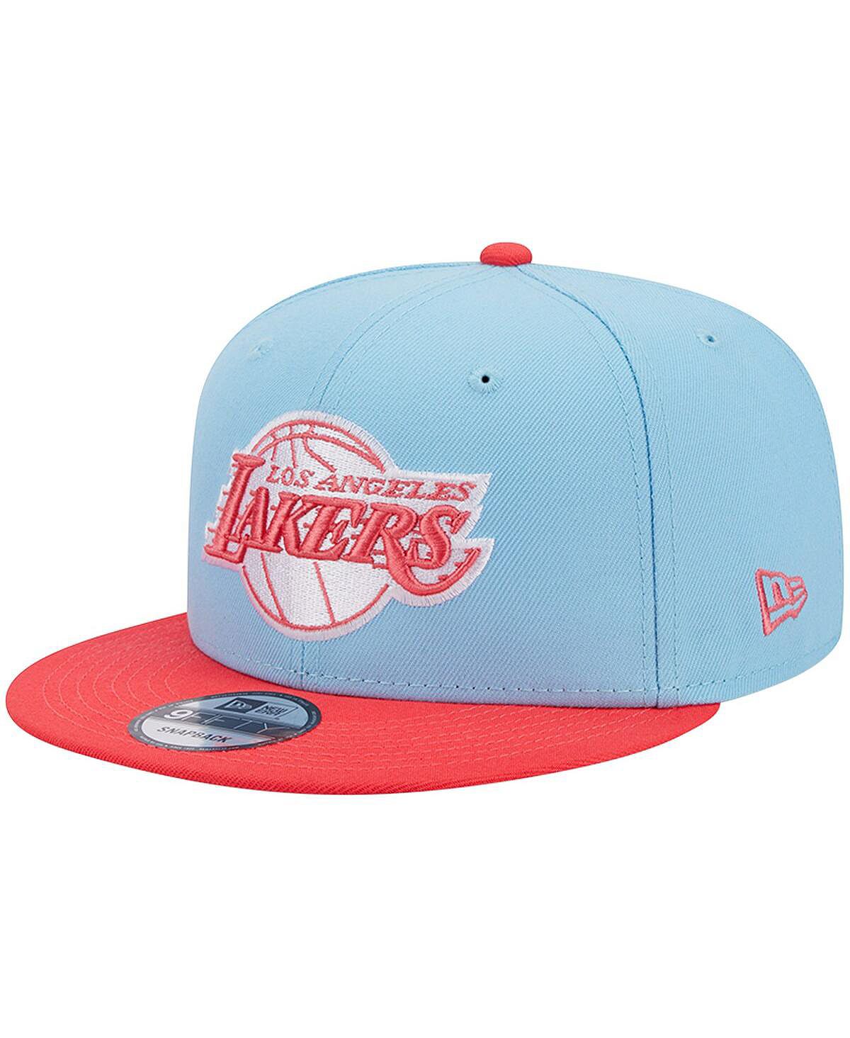 Мужская пудрово-синяя, красная бейсболка Los Angeles Lakers 2-Tone Color Pack 9FIFTY Snapback Hat New Era