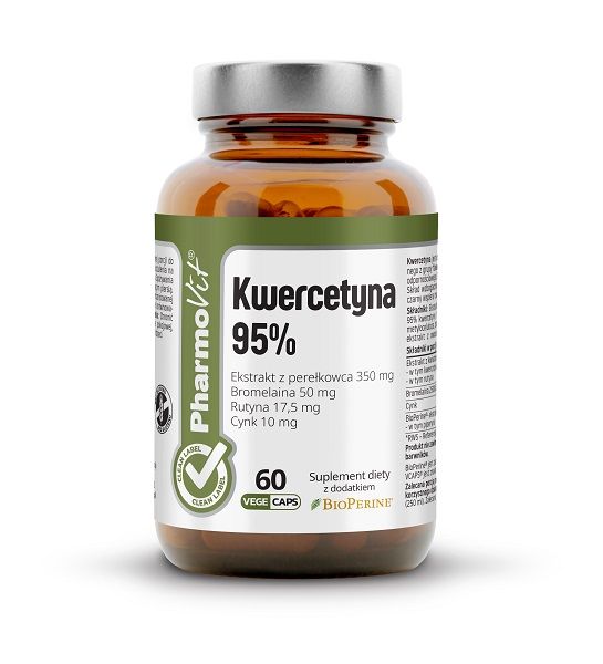 цена Препарат, укрепляющий иммунитет Pharmovit Clean Label Kwercetyna 95% Kapsułki, 60 шт