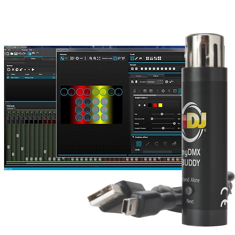 Программное обеспечение управления освещением DMX для американского диджея myDMX Buddy + USB-ключ American DJ American DJ myDMX Buddy DMX Lighting Control Software + USB Dongle