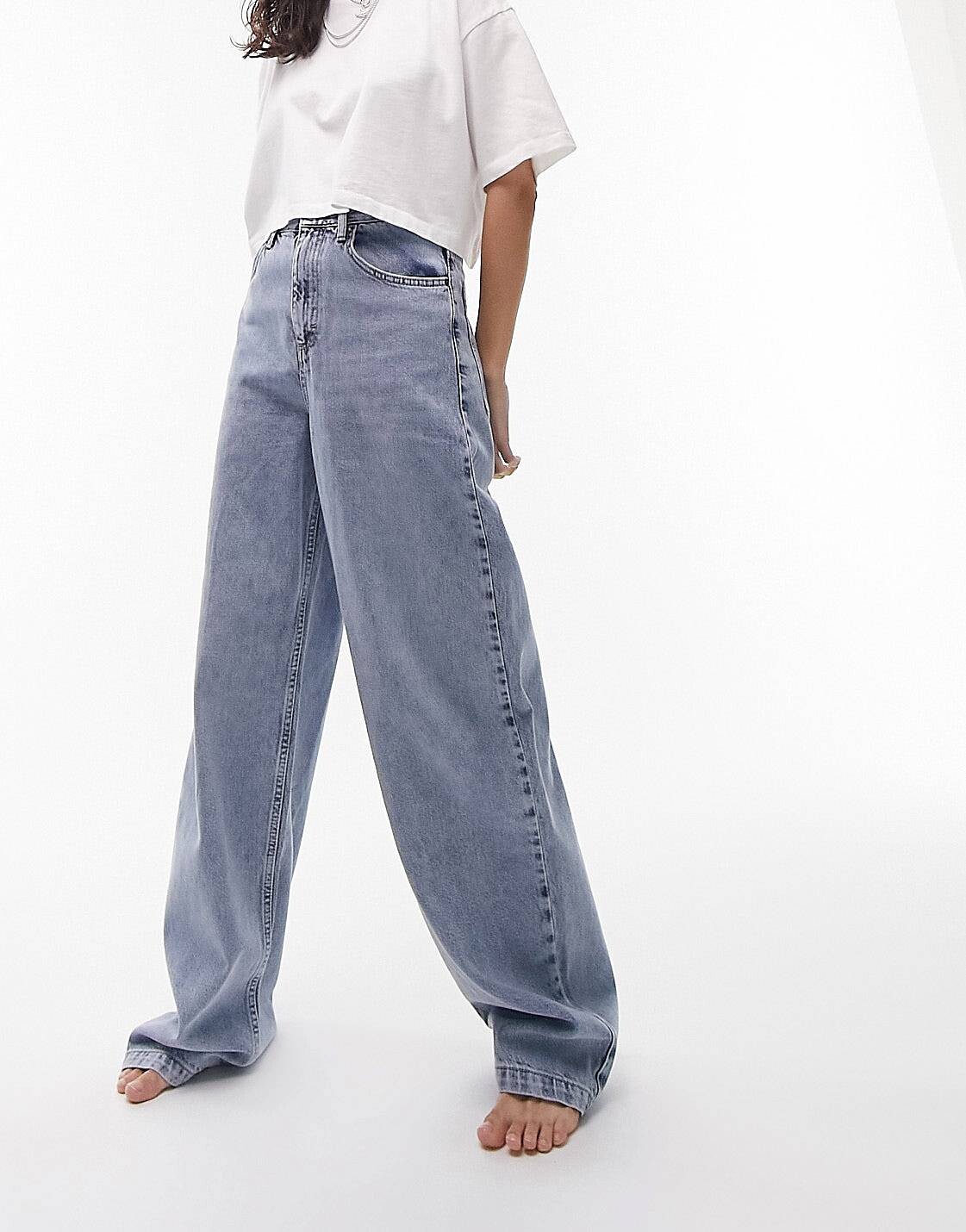 

Синие джинсы Topshop Baggy