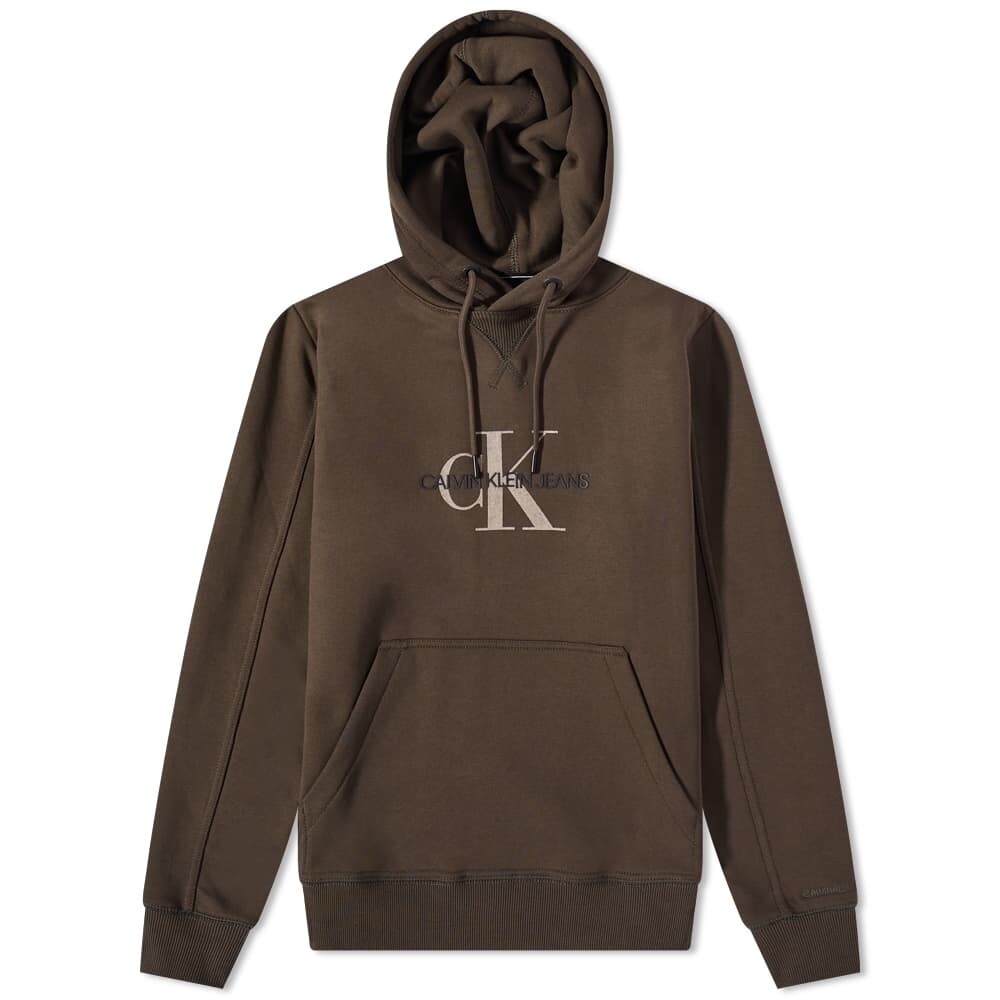 

Толстовка Calvin Klein Archival Monogram Flock Hoody, Коричневый